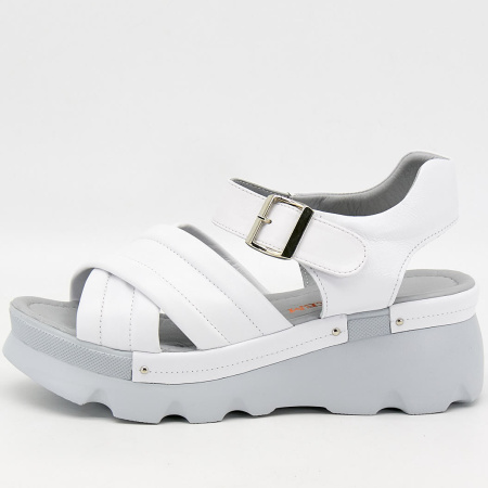 Босоножки  Dakkem  белый  кожа F-90206 фото в интернет-магазине | Omadey.ru
