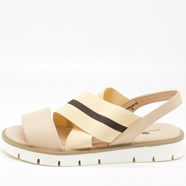 Фото Сандалии  Keddo  бежевый  кожа искусств./текстиль F-80868 Фото Сандалии  Keddo  бежевый  кожа искусств./текстиль F-80868