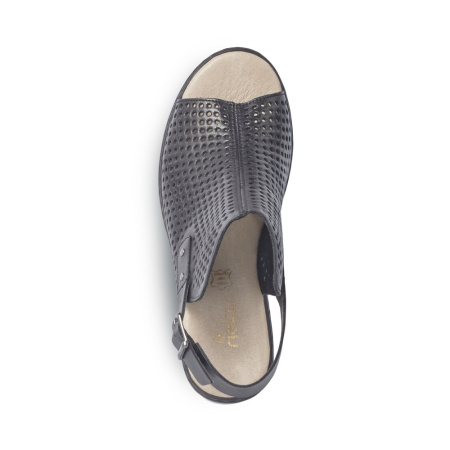 Босоножки  Rieker  черный  кожа/кожа искусств. F-80284 фото в интернет-магазине | Omadey.ru