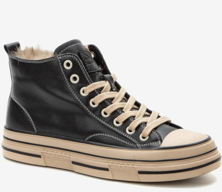 Кеды  Keddo  черный  кожа искусств. Z-90403 фото в интернет-магазине | Omadey.ru