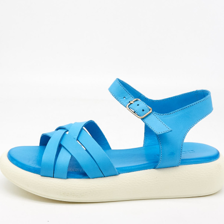 Сандалии  Rovigo  синий  кожа F-81209 фото в интернет-магазине | Omadey.ru