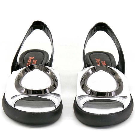 Босоножки  Dakkem  белый  кожа F-90209 фото в интернет-магазине | Omadey.ru