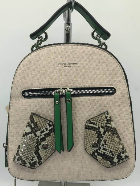 Фото Рюкзак  David Jones  зеленый  кожа искусств. c10772-green