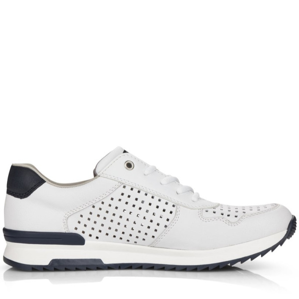 Фото Кроссовки  Rieker  белый  кожа/кожа искусств. F-400058 мужские