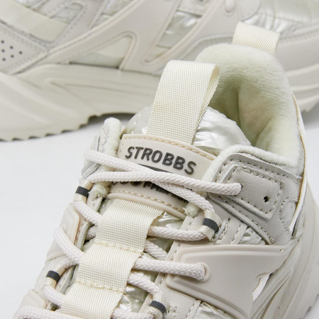 Кроссовки  Strobbs  бежевый  кожа искусств. Z-100552 фото в интернет-магазине | Omadey.ru