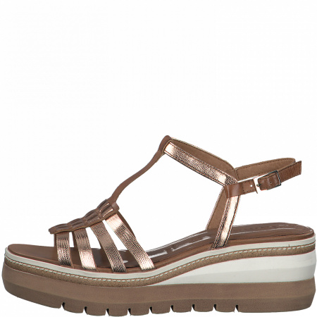 Босоножки  Tamaris  бронзовый  иск. материал F-91121 фото в интернет-магазине | Omadey.ru