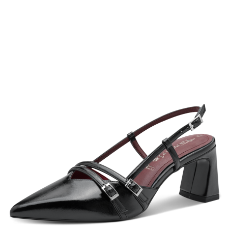 Слингбэки  Tamaris  черный кожа искусств. Z-400952 фото в интернет-магазине | Omadey.ru