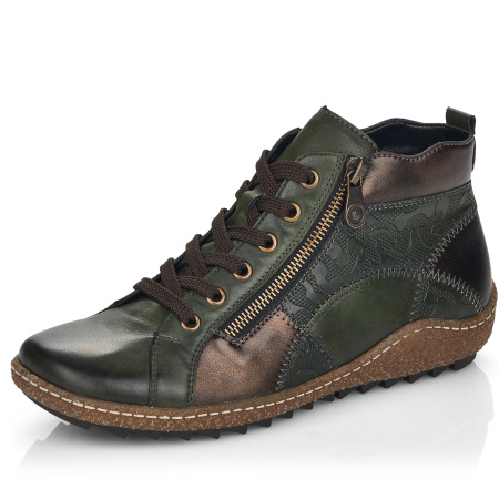 Ботинки  Remonte  зеленый  кожа/кожа искусств. Z-100214 фото в интернет-магазине | Omadey.ru