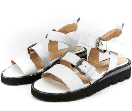 Босоножки  Derem  белый  кожа F-80227 фото в интернет-магазине | Omadey.ru