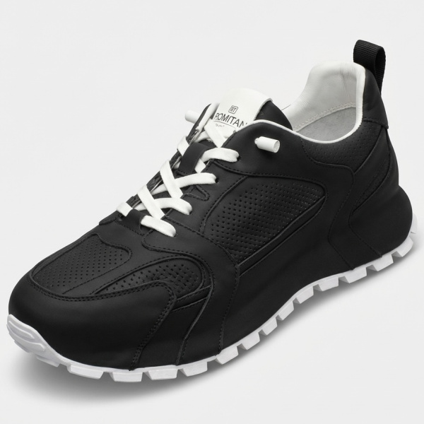 Фото Кроссовки  Romitan  черный  кожа  F-401194 мужские