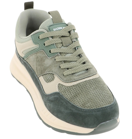 Кроссовки  Baden  зеленый  кожа F-400234 фото в интернет-магазине | Omadey.ru
