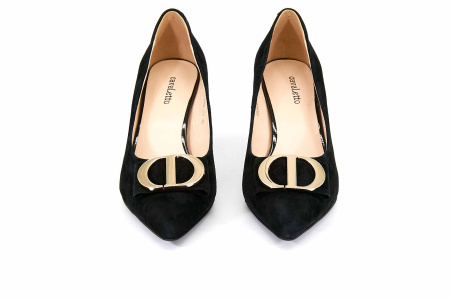 Туфли  Cavaletto  черный  велюр F-80508 фото в интернет-магазине | Omadey.ru