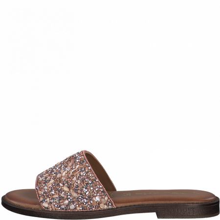 Шлепанцы  Tamaris  золотой  кожа F-90801 фото в интернет-магазине | Omadey.ru