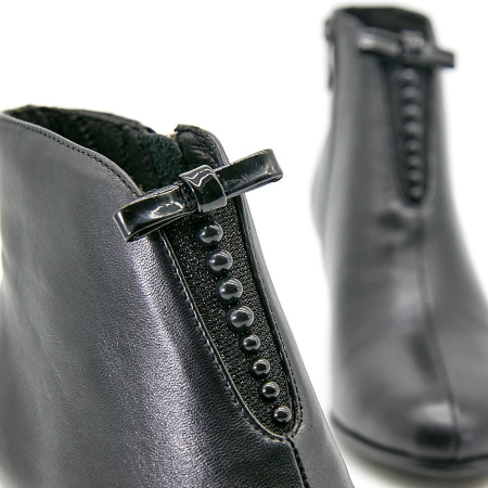 Ботильоны  Bonavi  черный  кожа Z-100176 фото в интернет-магазине | Omadey.ru