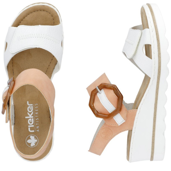 Фото Босоножки  Rieker  мультицвет  кожа искусств. F-400124