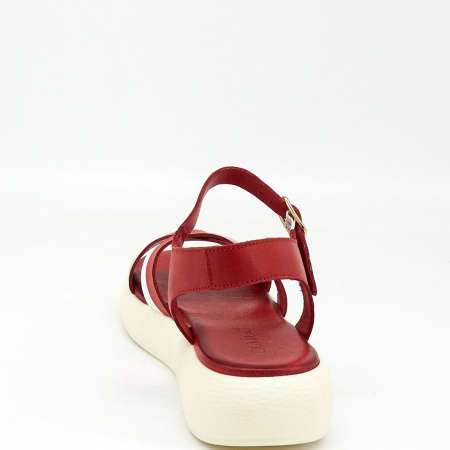 Сандалии  Rovigo  красный  кожа F-80928 фото в интернет-магазине | Omadey.ru