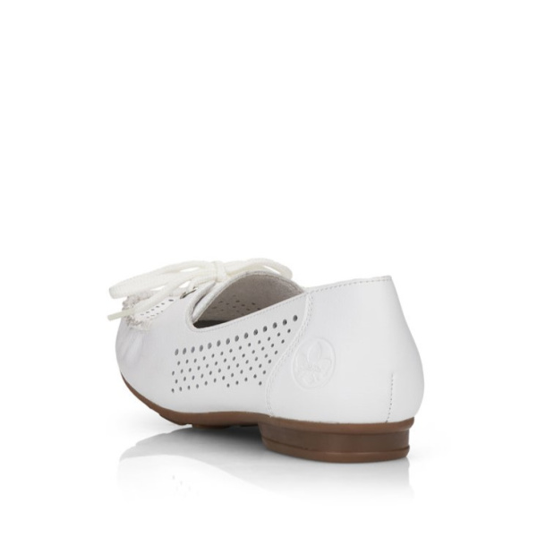 Фото Мокасины  Rieker  белый  кожа/кожа искусств. F-400072