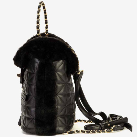 Рюкзак  Keddo  черный  иск. кожа / иск. мех c08107 фото в интернет-магазине | Omadey.ru