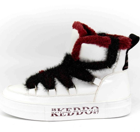 Ботинки  Keddo  белый  кожа искусств. Z-8639 фото в интернет-магазине | Omadey.ru