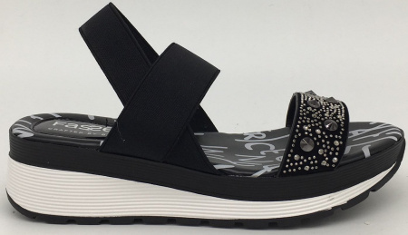 Босоножки  Fassen  черный  кожа искусств. F-7932 фото в интернет-магазине | Omadey.ru