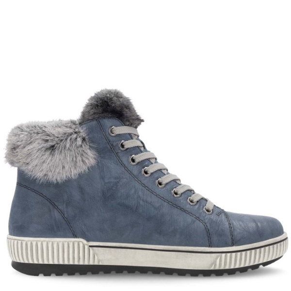 Фото Ботинки  Remonte  синий  кожа/текстиль Z-401074