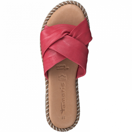 Шлепанцы  Tamaris  коралловый  кожа F-90831 фото в интернет-магазине | Omadey.ru