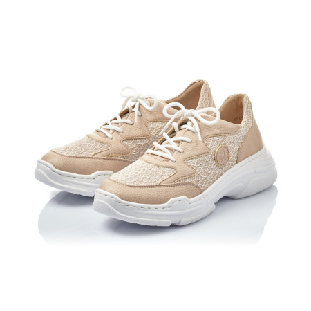 Кроссовки  Rieker  бежевый  кожа искусств./текстиль F-80827 фото в интернет-магазине | Omadey.ru