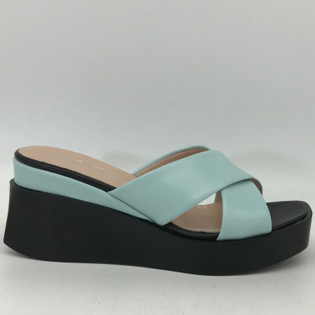 Сабо  Dakkem  зеленый  кожа F-90510 фото в интернет-магазине | Omadey.ru