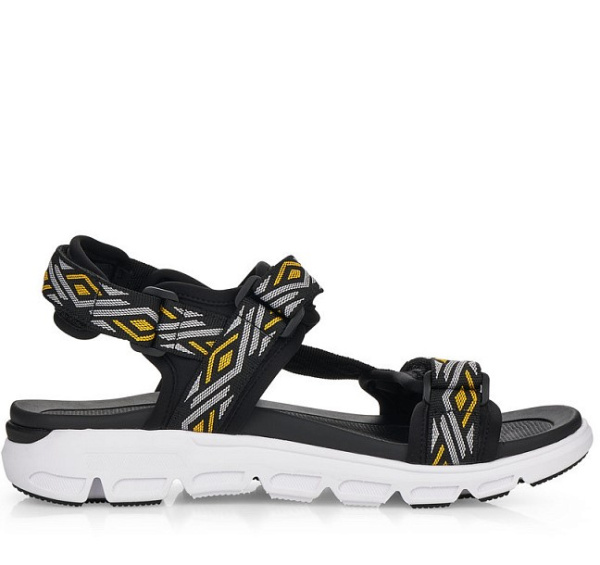 Фото Босоножки  Rieker  черный  кожа искусств./текстиль F-100758