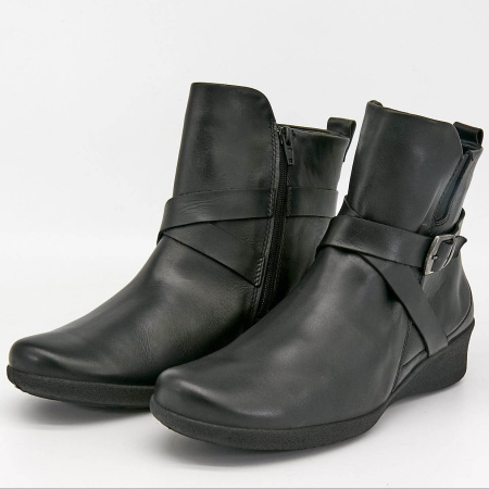 Ботильоны  Esse  черный  кожа Z-89074 фото в интернет-магазине | Omadey.ru