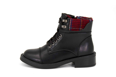 Ботинки  Betsy  черный  кожа искусств./текстиль Z-8601 фото в интернет-магазине | Omadey.ru