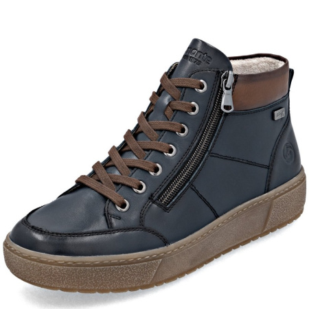 Ботинки  Remonte  синий  кожа/кожа искусств. Z-400891 фото в интернет-магазине | Omadey.ru