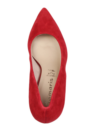 Лодочки Tamaris  красный  кожа Z-400529 фото в интернет-магазине | Omadey.ru