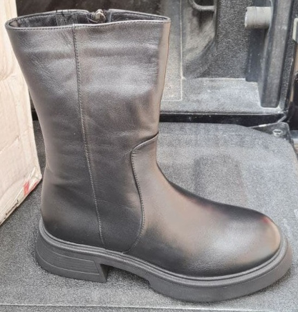 Полусапоги  Dakkem  черный  кожа Z-100715 фото в интернет-магазине | Omadey.ru