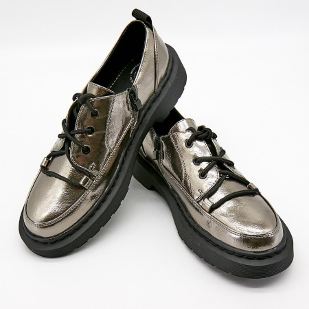 Туфли  Betsy  серебряный  кожа искусств. Z-100039 фото в интернет-магазине | Omadey.ru