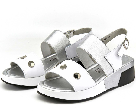 Босоножки  Baden  белый  композиц.кожа F-80542 фото в интернет-магазине | Omadey.ru