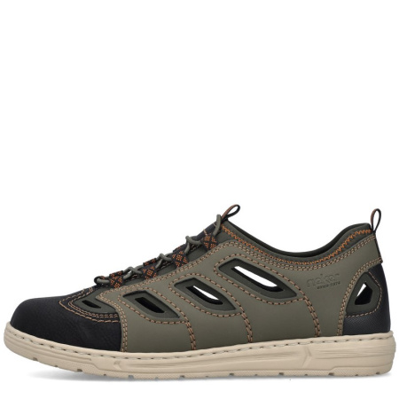 Туфли летние  Rieker  зеленый  кожа искусств./текстиль F-300472 фото в интернет-магазине | Omadey.ru