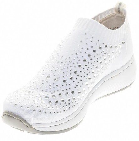 Кроссовки  женские Rieker  белый  кожа искусств./текстиль F-90462 фото в интернет-магазине | Omadey.ru