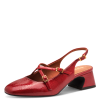 Слингбэки  Tamaris  красный кожа искусств. Z-400949 фото в интернет-магазине | Omadey.ru