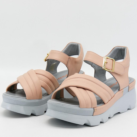 Босоножки  Dakkem  бежевый  кожа F-90207 фото в интернет-магазине | Omadey.ru