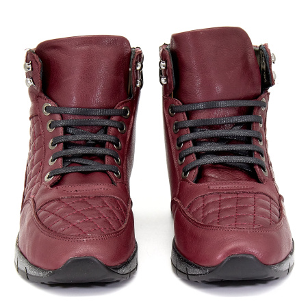 Ботинки  Rovigo  бордовый  кожа Z-8302 фото в интернет-магазине | Omadey.ru