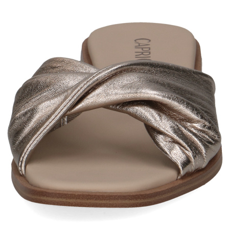 Шлепанцы  Caprice  бежевый  кожа F-400835 фото в интернет-магазине | Omadey.ru