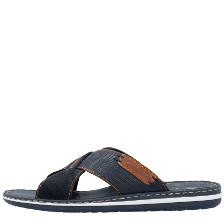 Шлепанцы  Rieker  синий  кожа/кожа искусств. F-400066 фото в интернет-магазине | Omadey.ru