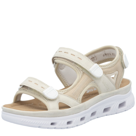 Босоножки  Rieker  бежевый  кожа искусств./текстиль F-400481 фото в интернет-магазине | Omadey.ru