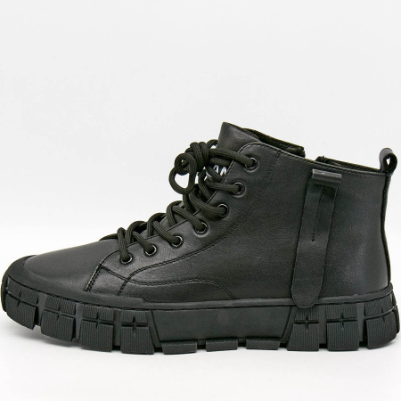 Ботинки  Romitan  черный  кожа Z-100694