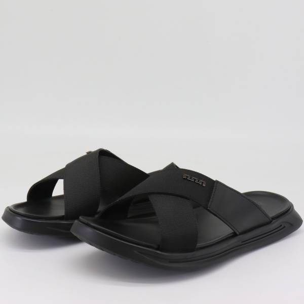 Фото Шлепанцы  SHteng  черный  кожа F-72005