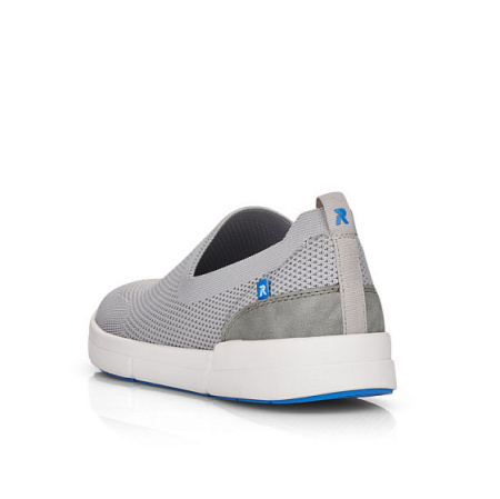 Слипоны  Rieker  серый  кожа искусств./текстиль F-100645 фото в интернет-магазине | Omadey.ru