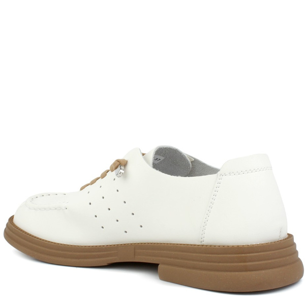 Фото Полуботинки женские Baden  белый  кожа  F-400365