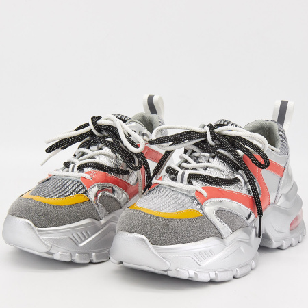 Кроссовки  CV Martanni  серебряный  кожа Z-90353 фото в интернет-магазине | Omadey.ru