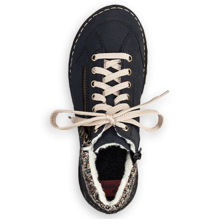 Полуботинки  Rieker синий кожа искусств./текстиль Z-400203 фото в интернет-магазине | Omadey.ru